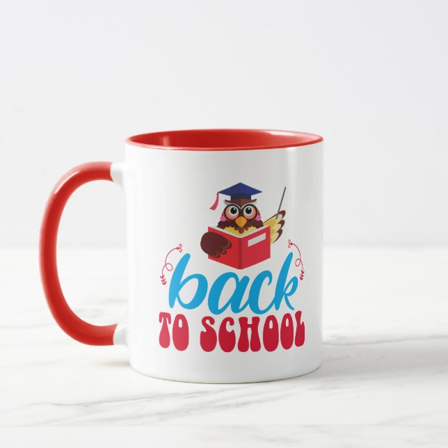 Back to school Lärare Uggla Coffee Mugg (Vänster)