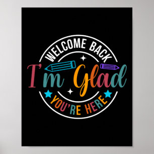 Back to school Lärare välkommen tillbaka, jag är g Poster