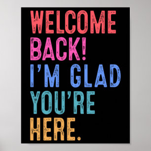 Back to school Lärare välkommen tillbaka, jag är g Poster