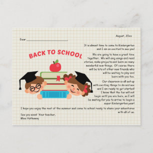 back to school Lärares vykort Hälsning