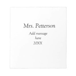 Back to school-läraruppskattning, tillägg till års anteckningsblock