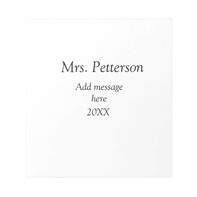 Back to school-läraruppskattning, tillägg till års anteckningsblock (Framsida)