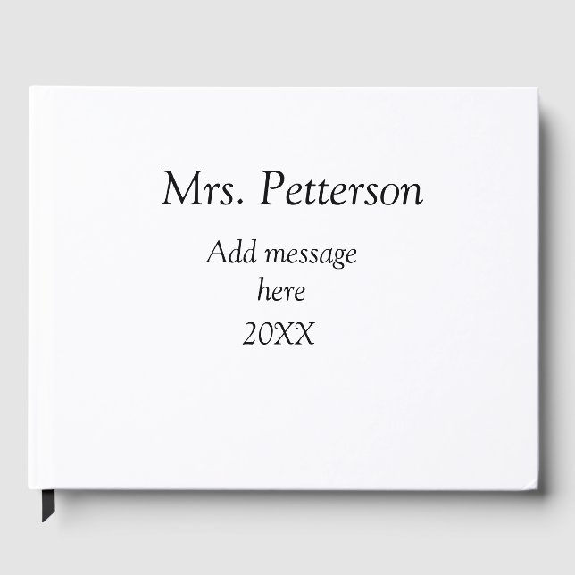 Back to school-läraruppskattning, tillägg till års gästböcker (Framsida)