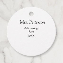 Back to school-läraruppskattning, tillägg till års gåvor etiketter