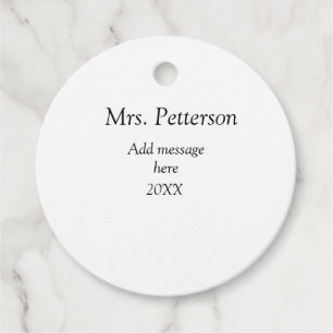 Back to school-läraruppskattning, tillägg till års gåvor etiketter