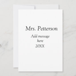 Back to school-läraruppskattning, tillägg till års julkort