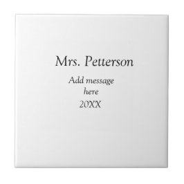 Back to school-läraruppskattning, tillägg till års kakelplatta