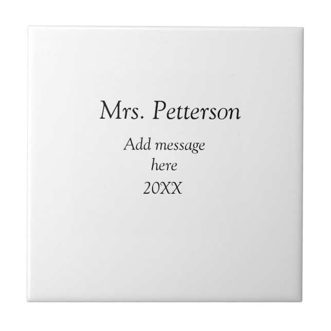 Back to school-läraruppskattning, tillägg till års kakelplatta (Framsidan)