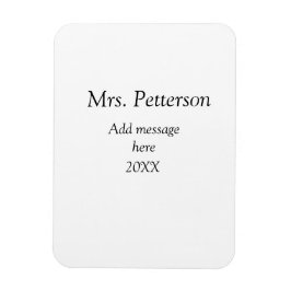 Back to school-läraruppskattning, tillägg till års magnet