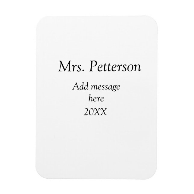 Back to school-läraruppskattning, tillägg till års magnet (Vertikal)