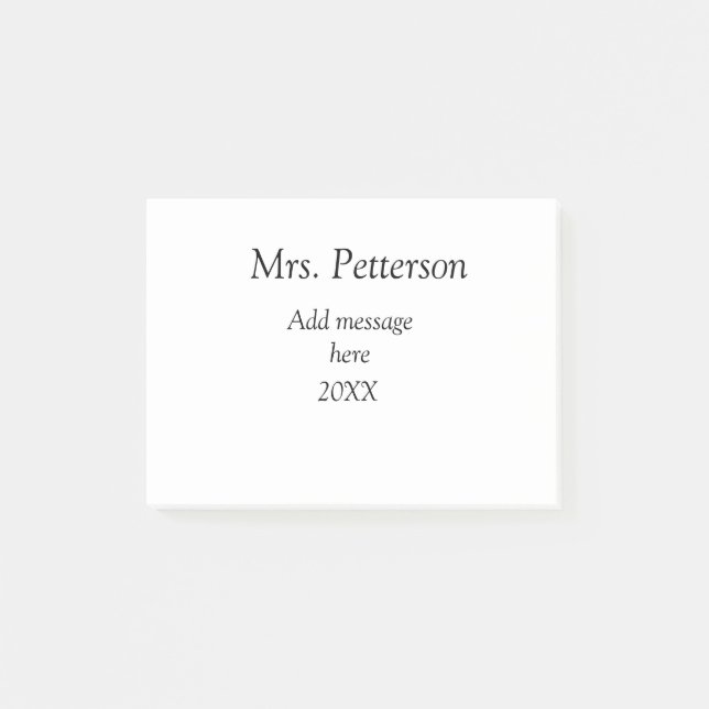 Back to school-läraruppskattning, tillägg till års post-it block (Framsida)