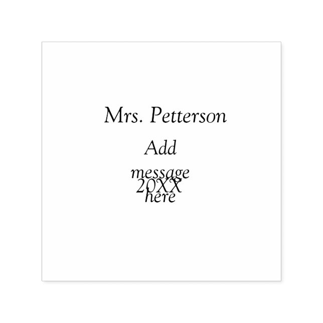 Back to school-läraruppskattning, tillägg till års självfärgande stämpel (Design)