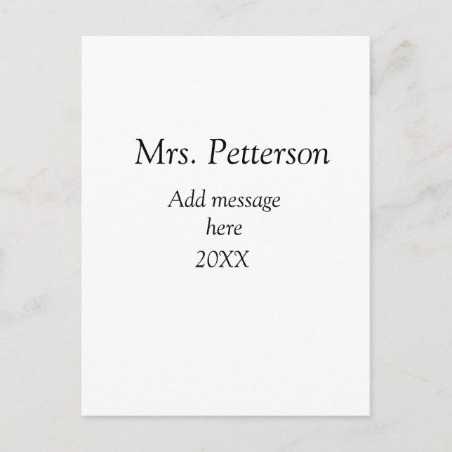 Back to school-läraruppskattning, tillägg till års vykort (Framsida)