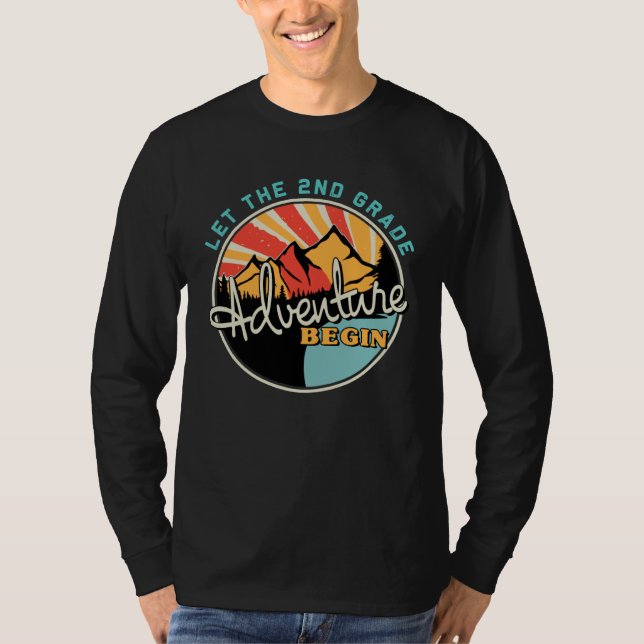 Back To School   Let the 2nd Grade Adventure Begin T Shirt (Framsida)