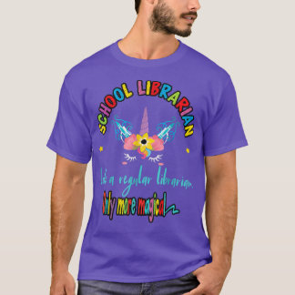 Back To School Librarian Unicorn Magical  T Shirt