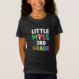 Back to school Little Miss 3rd Klass Typography T Shirt