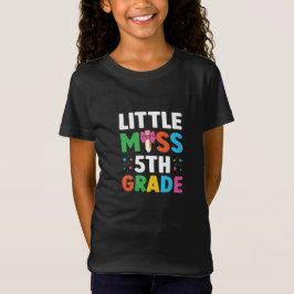 Back to school Little Miss 5th Klass Typography T Shirt