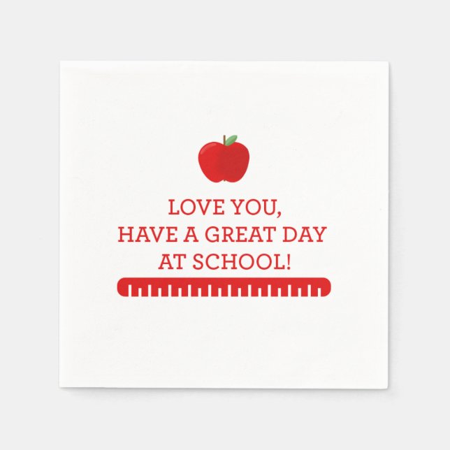 Back to school LunchBox Napkin Pappersservett (Framsidan)