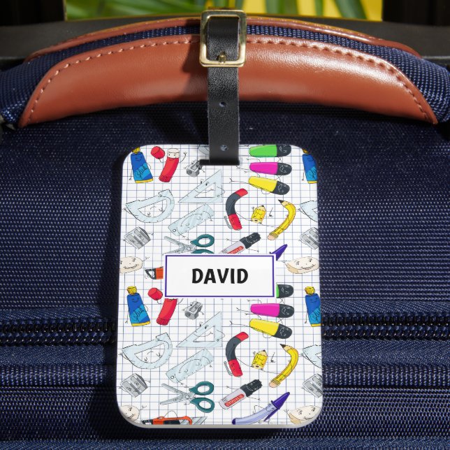 Back to school lustig party bagagebricka (Framsida Insitu 2)