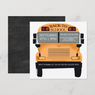 Back to school lustiga buss slutet av sommaren par inbjudningar