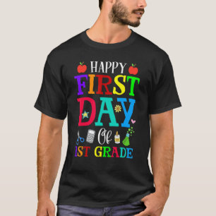 Back to school Lycklig första dagen i första Klass T Shirt