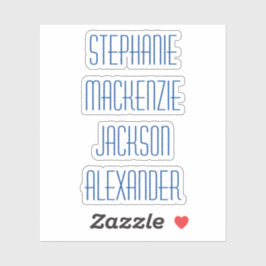 Back to school Många namnstickers Klistermärken