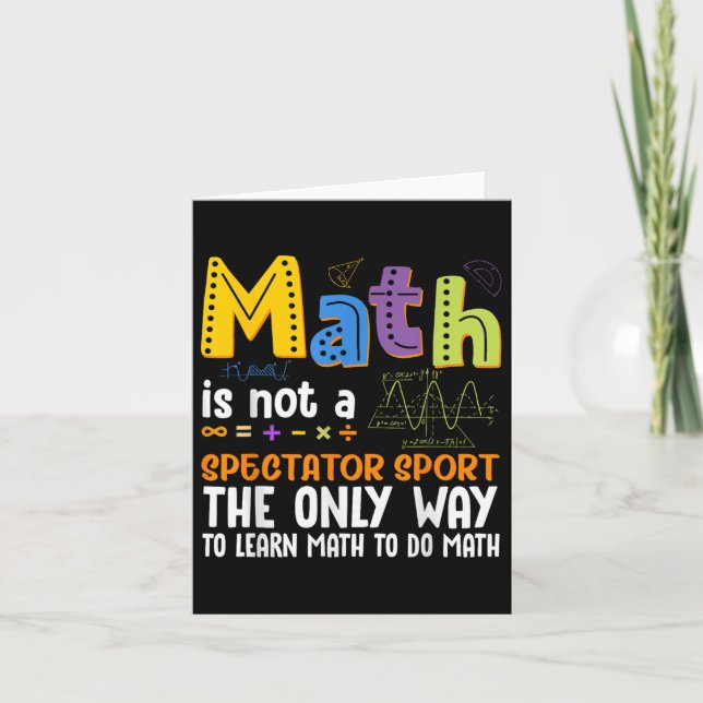 Back to school Math är inte en idrottsmatematik fö Kort (Framsida)