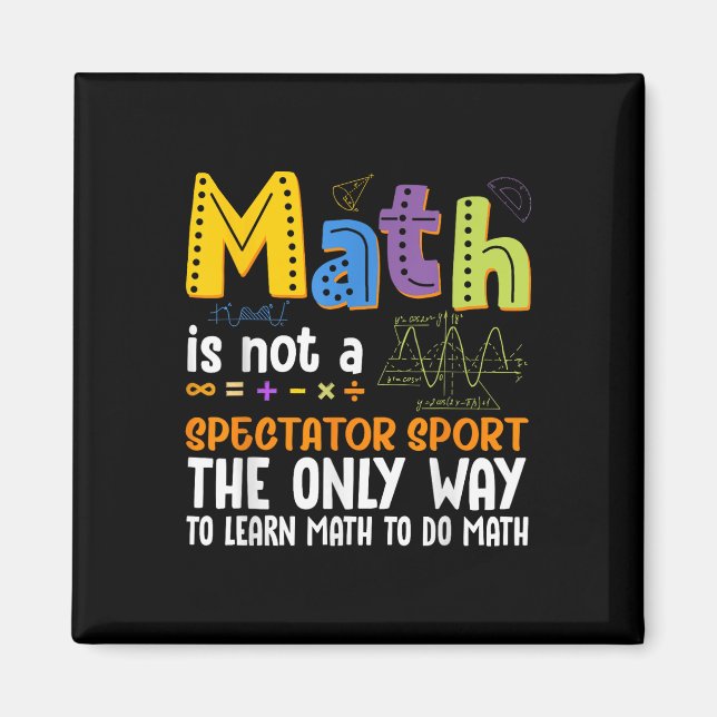 Back to school Math är inte en idrottsmatematik fö Magnet (Framsidan)