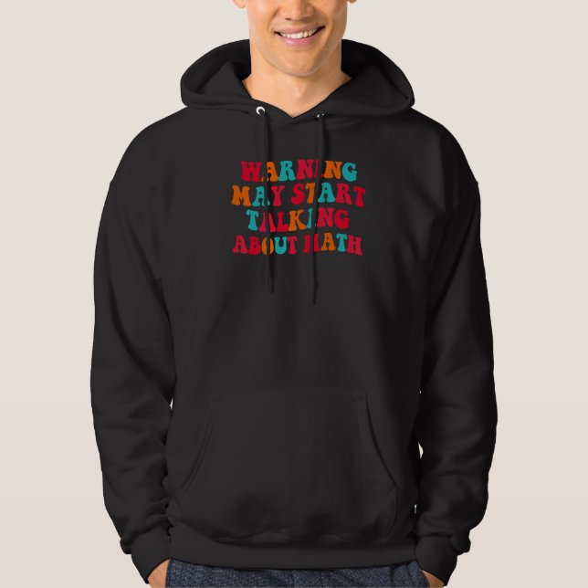 Back to school Math Teacher Retro Teacher Math Hoodie (Framsida)