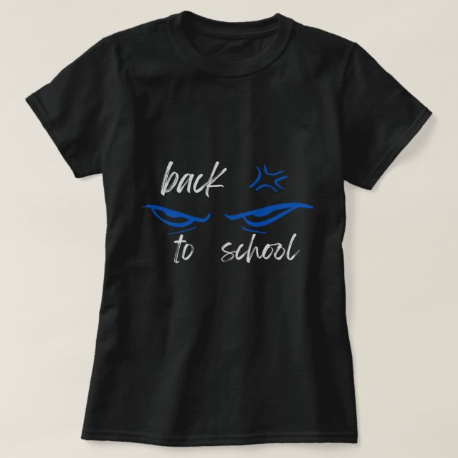 Back to school med animerad vrid utskriven t shirt (Design framsida)