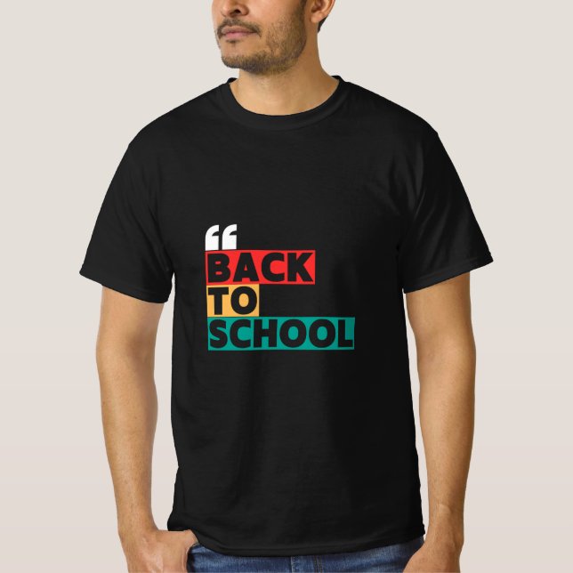Back to school med klassisk, klassbar beröring t shirt (Framsida)