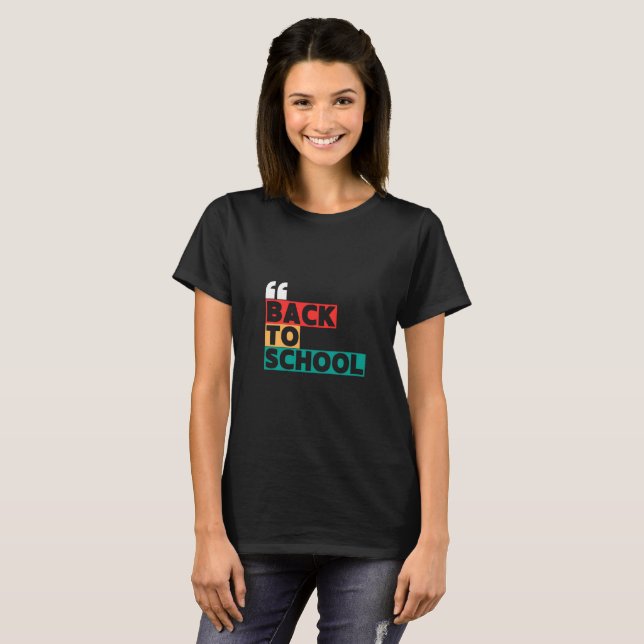 Back to school med klassisk och klassbar beröring t shirt (Hel framsida)