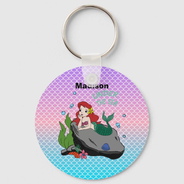 Back to school med sjöjungfruar och hav nyckelring (Framsida)