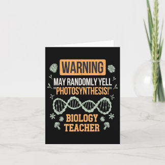 Back to school Microbiology Funny Science Teacher Kort