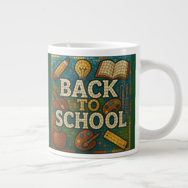 Back to school-mosaic stil jumbo mugg (Höger)