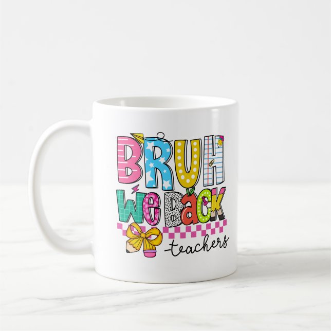 Back to school mug for teacher with cute design kaffemugg (Vänster)