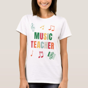 Back to school Music Teacher färgstark T Shirt
