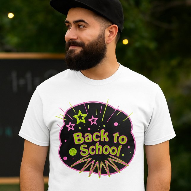 Back to school Neon Pop Art Bright Classroom T Shirt (Skapare uppladdad)