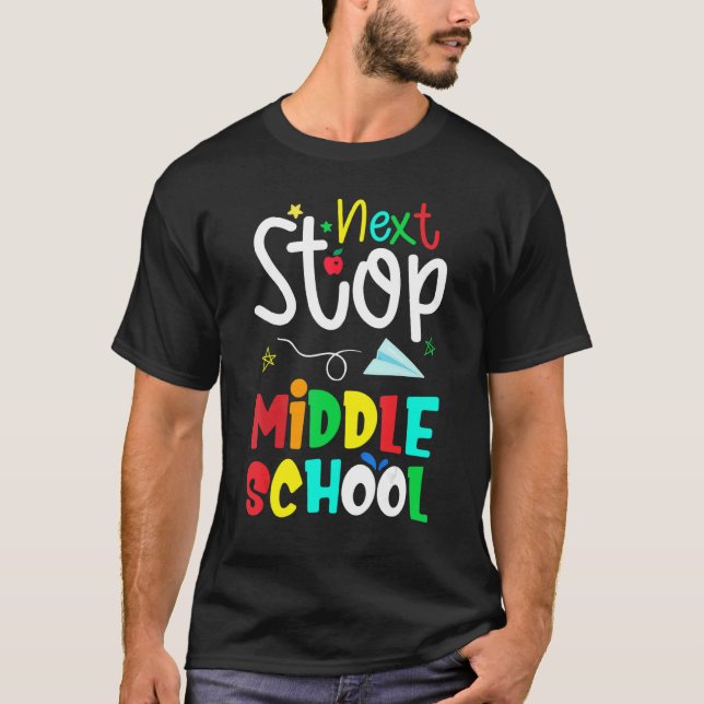 Back to school Next Stop Mitten School Hej Middl T Shirt (Framsida)