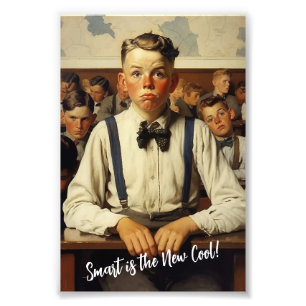 Back to school Norman Rockwell teckning stil Fototryck