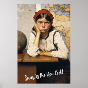 Back to school Norman Rockwell teckning stil Poster