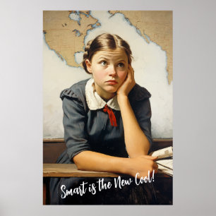 Back to school Norman Rockwell teckning stil Poster