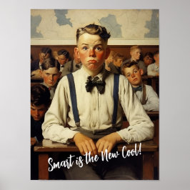 Back to school Norman Rockwell teckning stil Poster