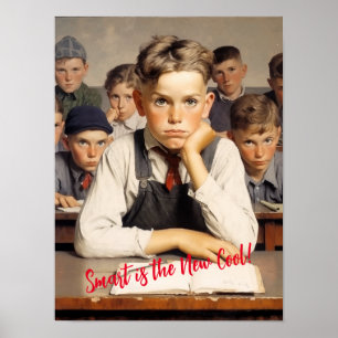 Back to school Norman Rockwell teckning stil Poster