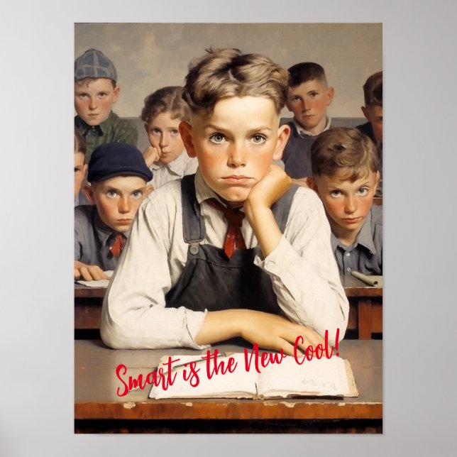 Back to school Norman Rockwell teckning stil Poster (Framsidan)