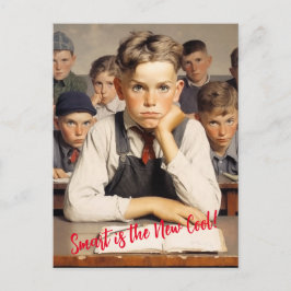 Back to school Norman Rockwell teckning stil Vykort
