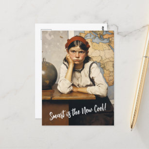 Back to school Norman Rockwell teckning stil Vykort