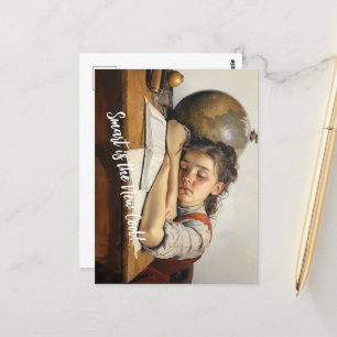 Back to school Norman Rockwell teckning stil Vykort
