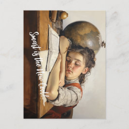 Back to school Norman Rockwell teckning stil Vykort