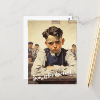 Back to school Norman Rockwell teckning stil Vykort